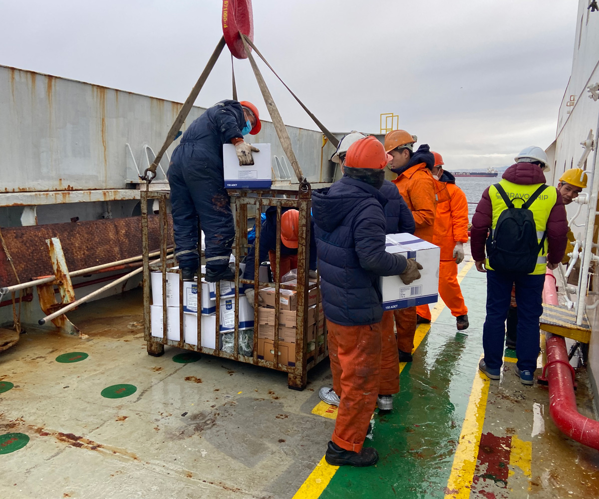 Bravo Ship team efficiently managing ship supplies in Istanbul