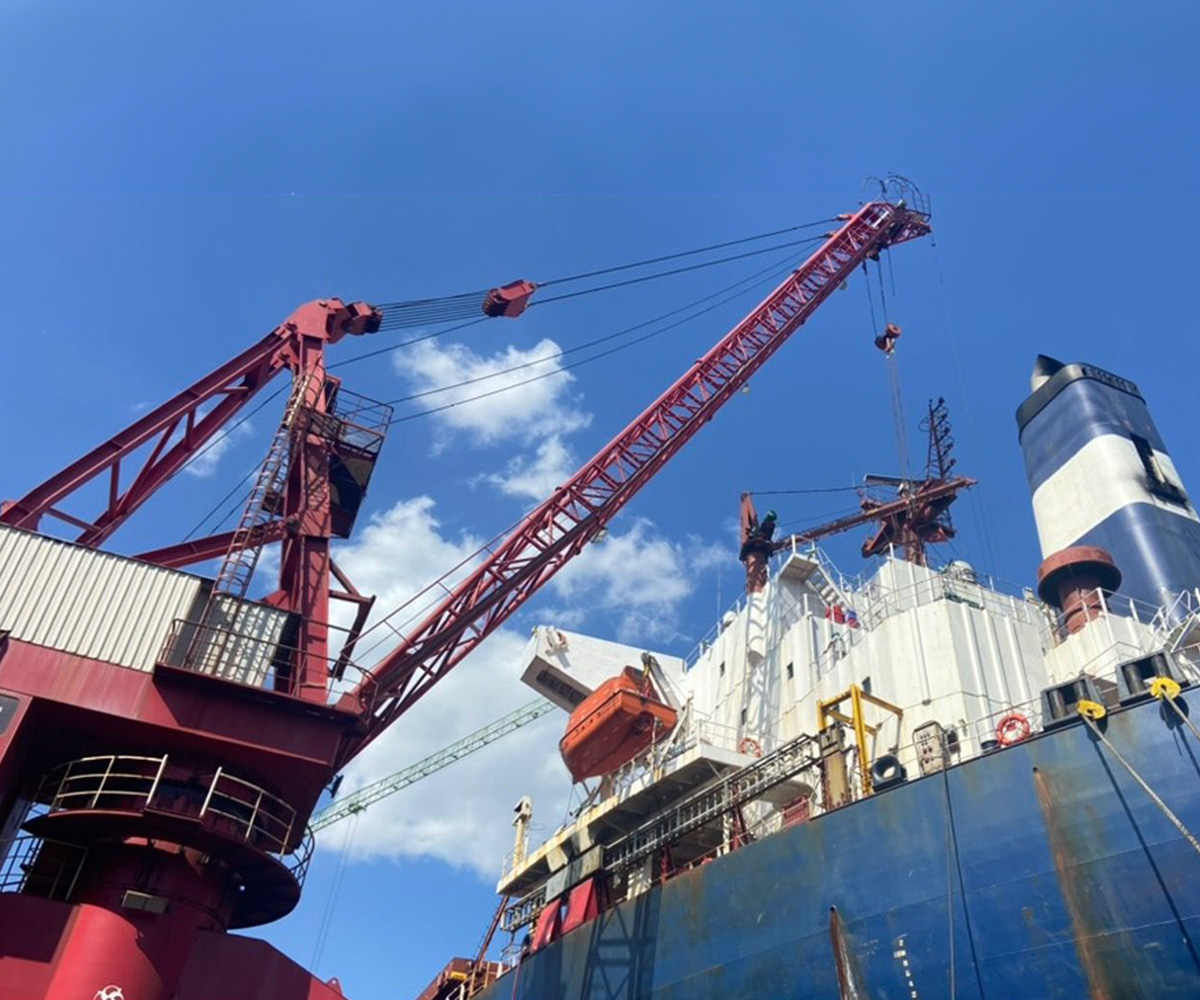 Shipyard with Bravo Ship