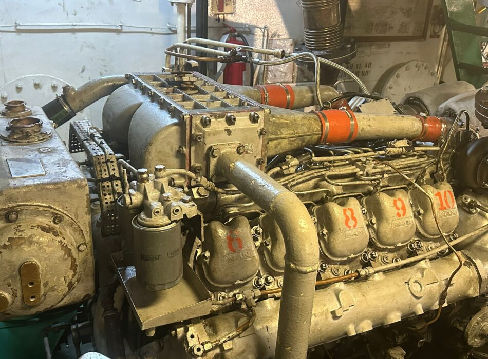 Bravo Ship engineers performing generator overhaul, alignment, and load testing at workshop in Turkey.