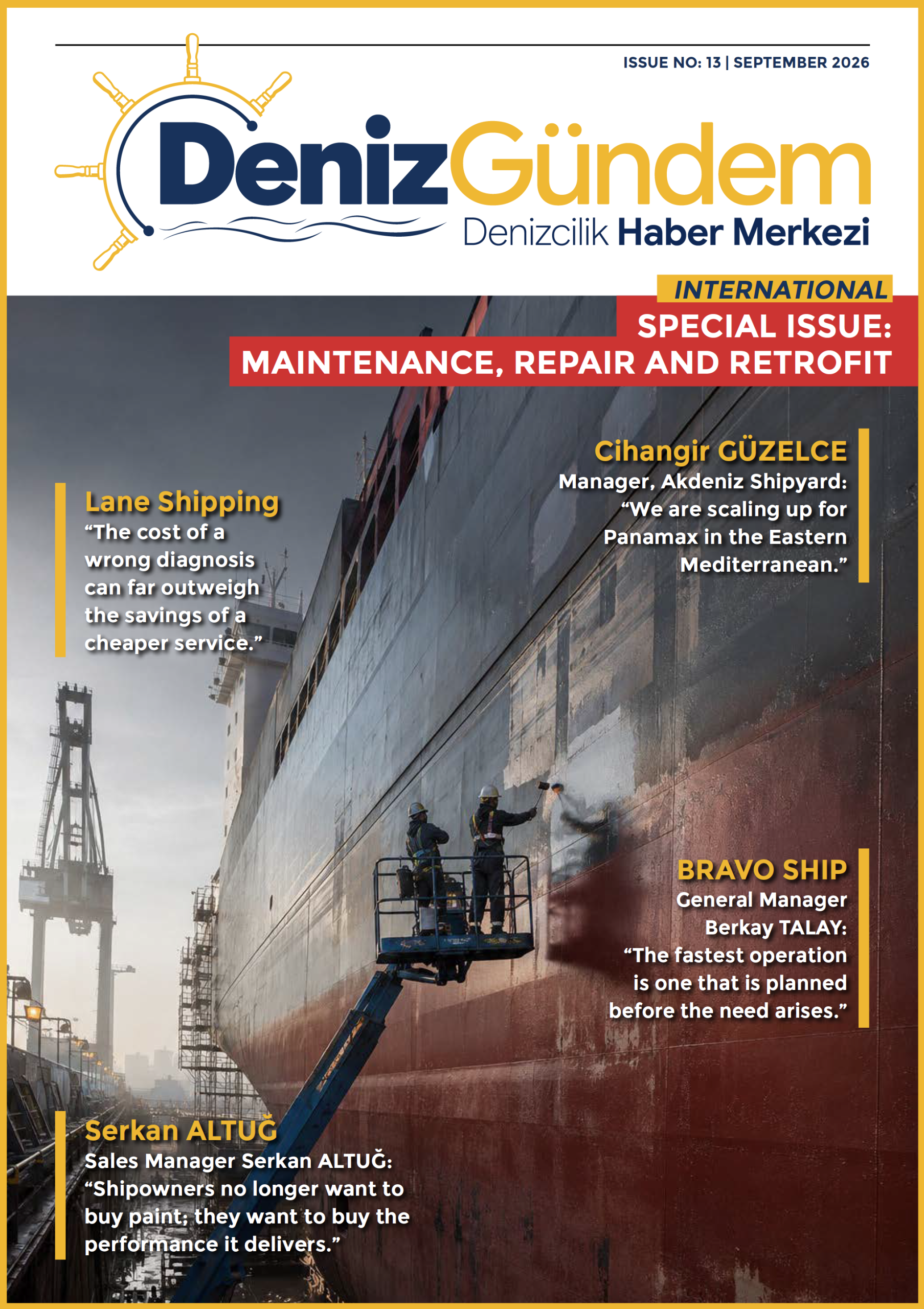 Bravo Ship featured in Deniz Gündem Maintenance, Repair and Retrofit Special Issue